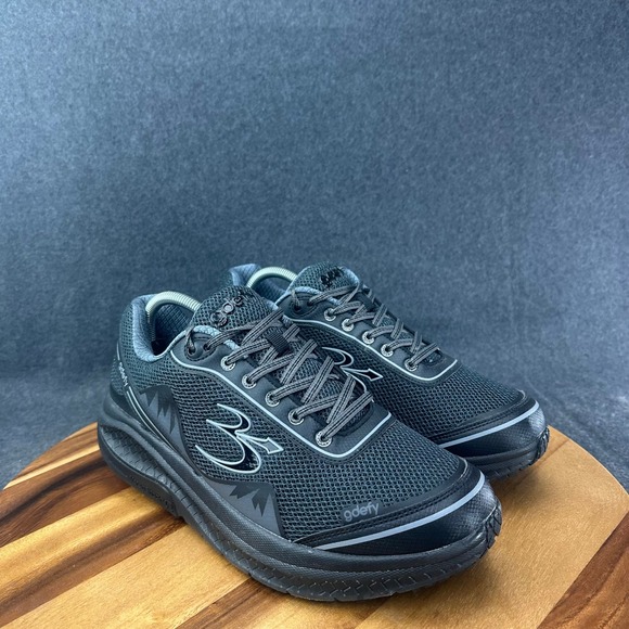Gravity Defyer GDefy Mighty Walk Mens 10.5 Walking Shoes Black Grea TB9024MBL-M